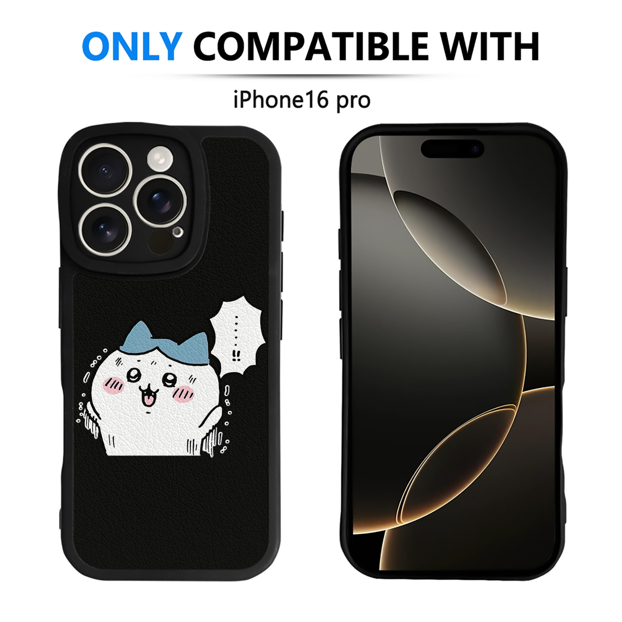 （画像用） ちいかわ ハチワレ Chii-kawa hachiware 【iPhone 16シリーズ対応】シリコンスマホケース（レザー調） 材質：シリコン